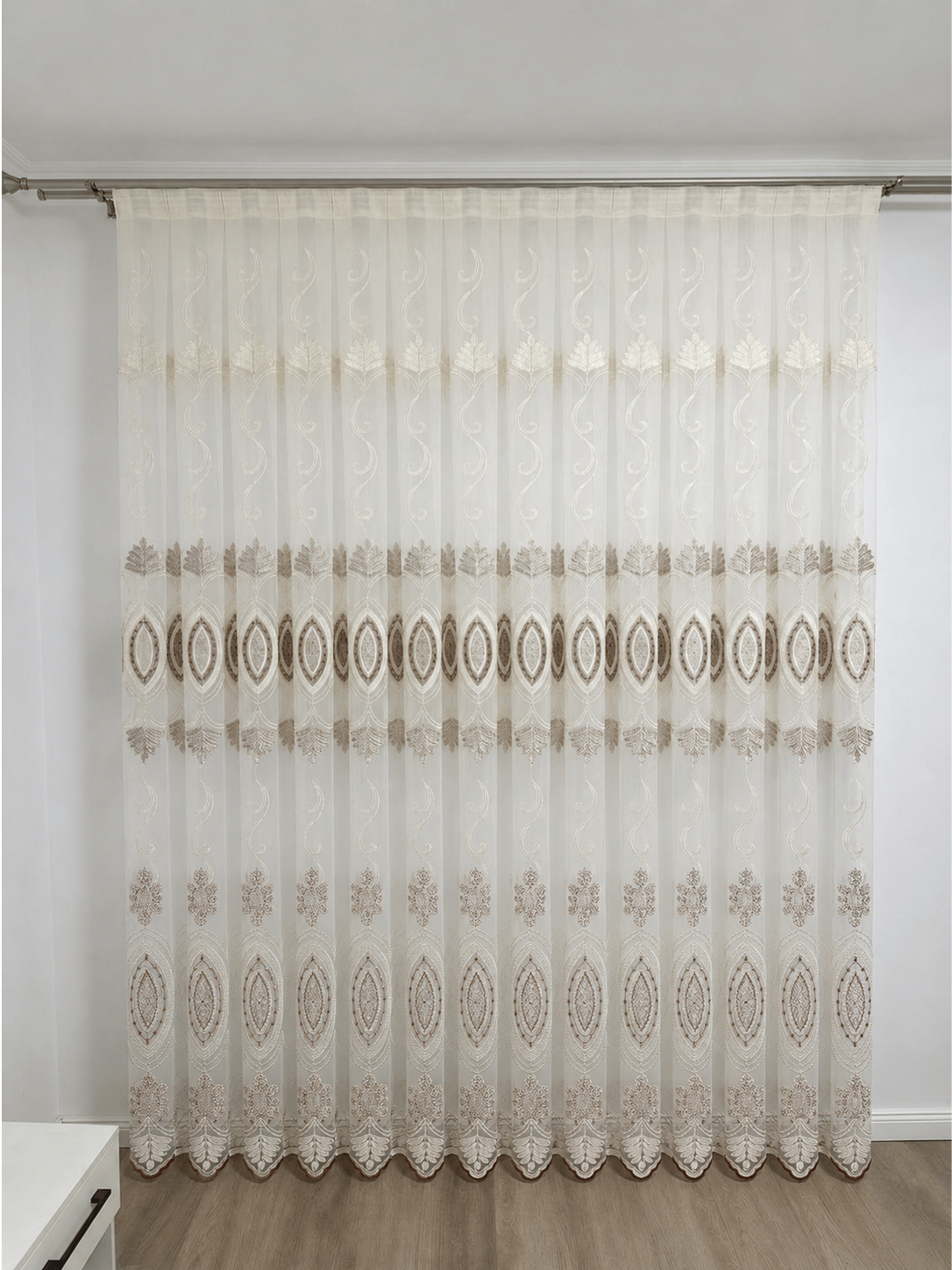 Macrame, Floare Crem-Maro