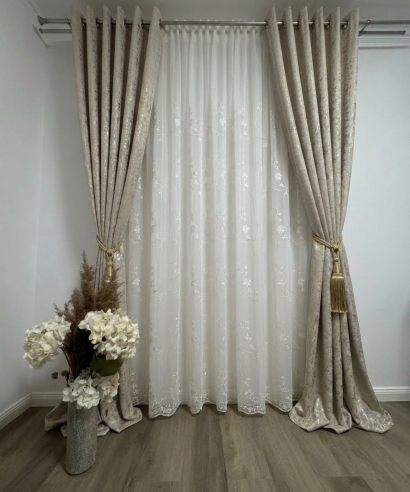 Draperie Stuko Bej Cappuccino